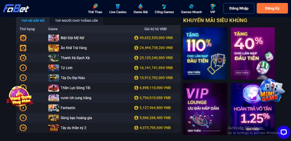 Cấp độ VIP Vàng của 78win8 chính thức